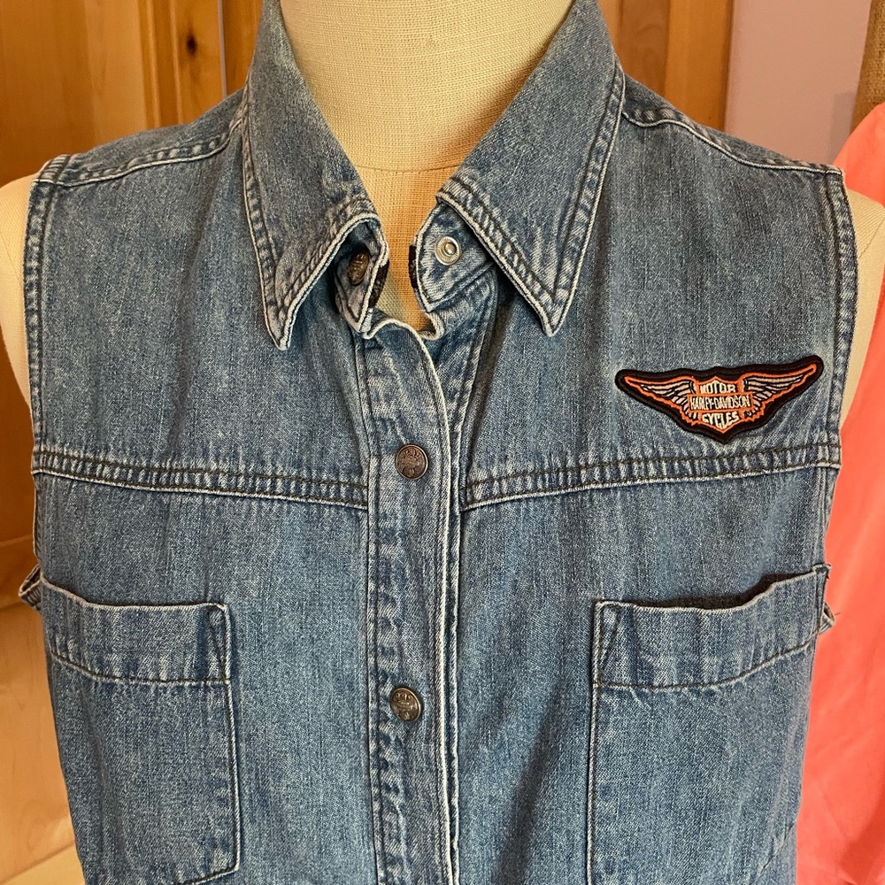 Harley-Davidson Denim Sleeveless Shirt XL